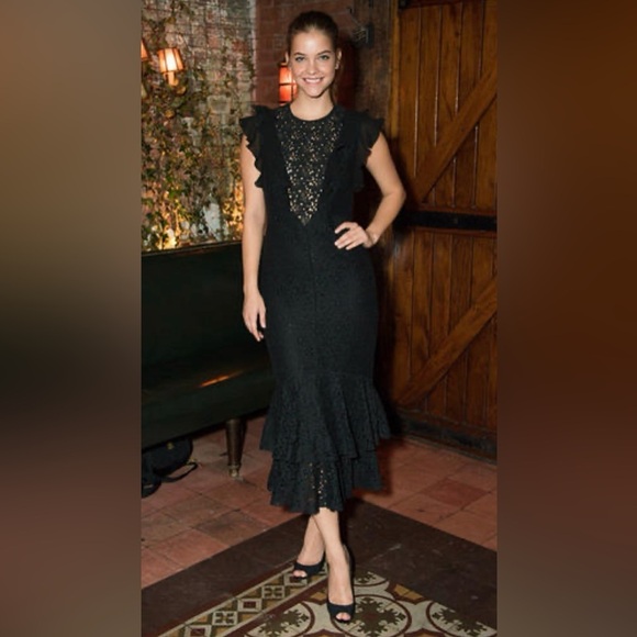 Philosophy di Lorenzo Serafini Eyelet Midi Dress Black 4 - Picture 1 of 11